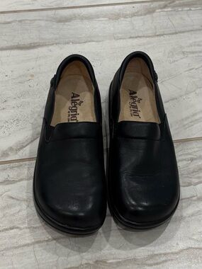 Alegria Debra Kel-601 Black Leather Clog Slip On Nursing Shoes Size EU 37 US 7